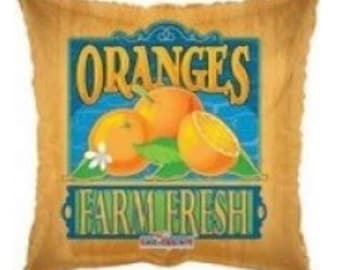Farm Fresh Oranges Balloon | Orange Mylar Balloons | Little Cutie Baby Shower Balloons | Bridal Shower Decor | Cutie First Birthday