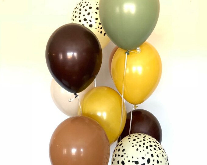 Safari Balloons | Cheetah Balloons | Safari Bridal Shower Decor | Safari Baby Shower | Jungle Birthday Balloons