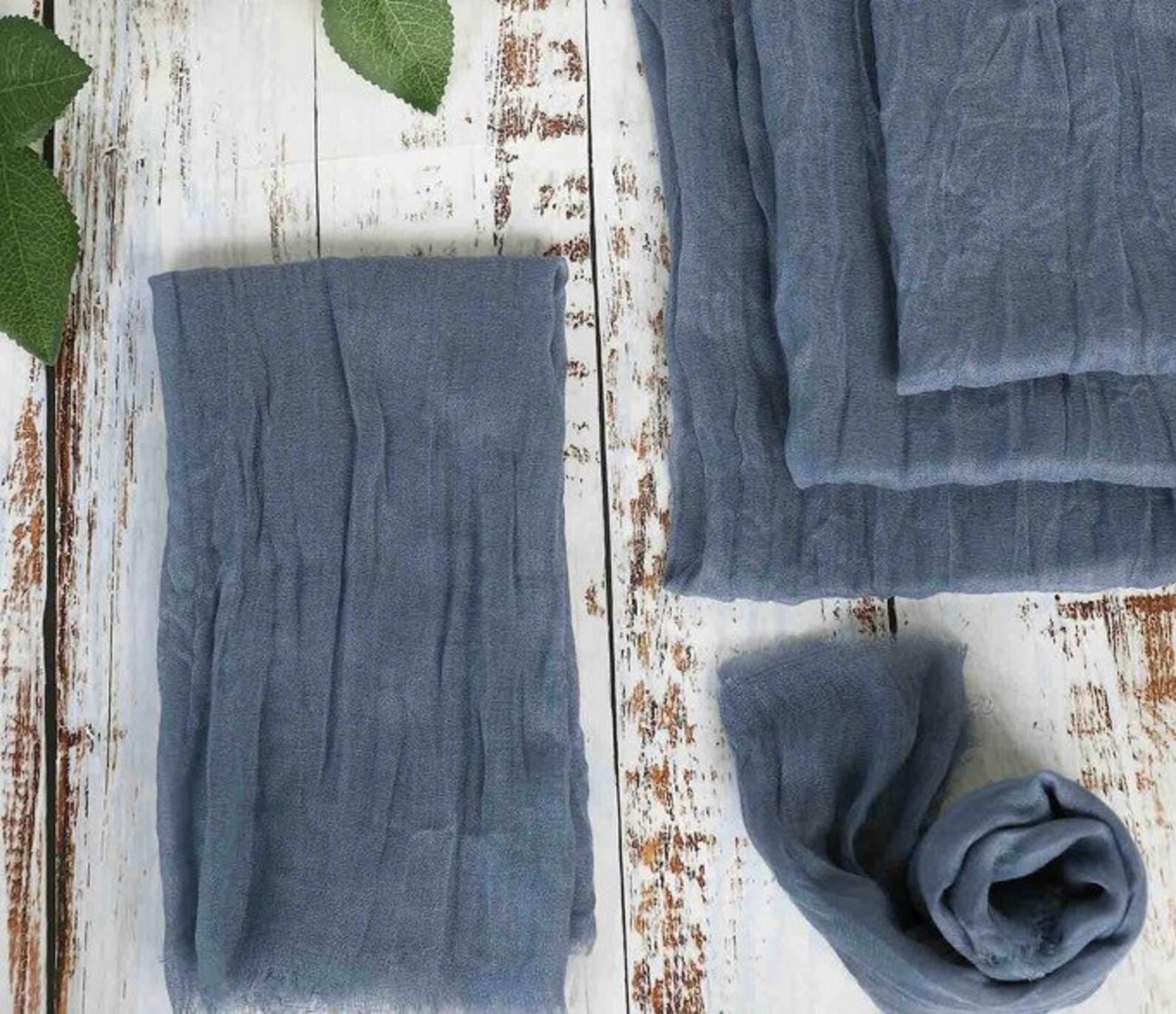 Dusty Blue Gauze Napkins Dusty Blue Cloth Napkins Dusty Etsy