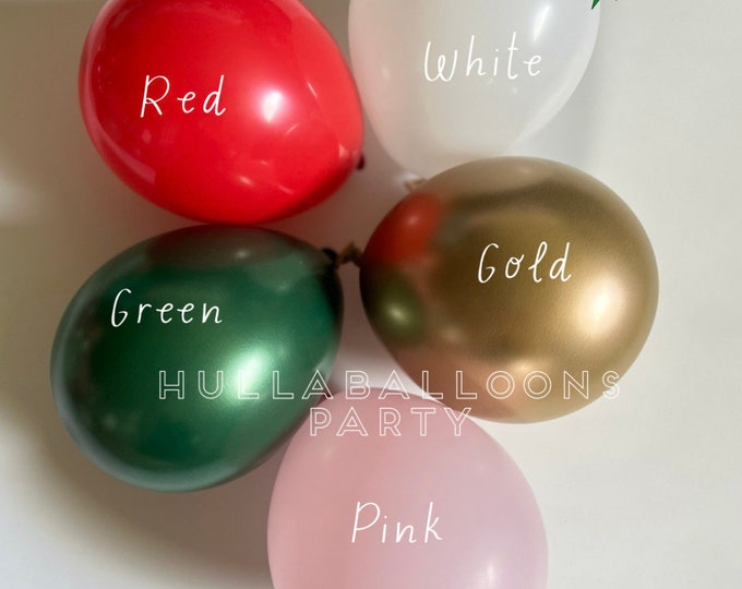Oh What Fun Balloons | Holiday Party Decor | Winter ONEderland Birthday | Santa Baby Shower | Red Green and Pink Baby Block Boxes