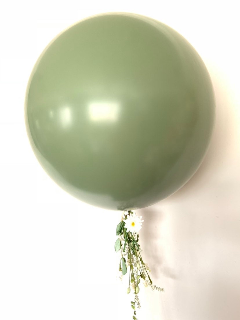 Jumbo Sage Green Balloons | 24 Light Green Balloon | Large Green
