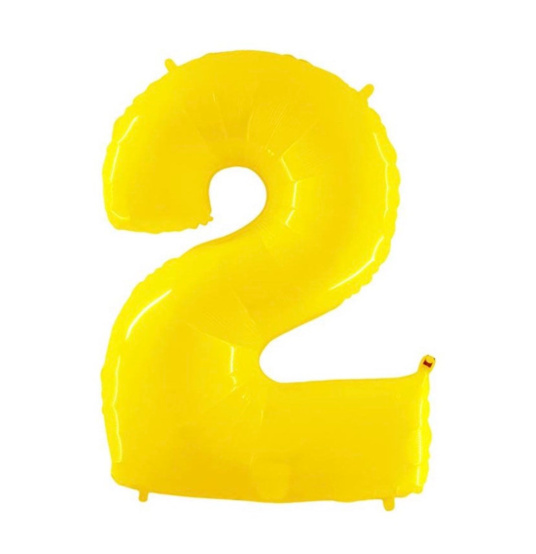 Yellow Number 2 Balloon Yellow Second Birthday Two Sweet Lemon Birthday