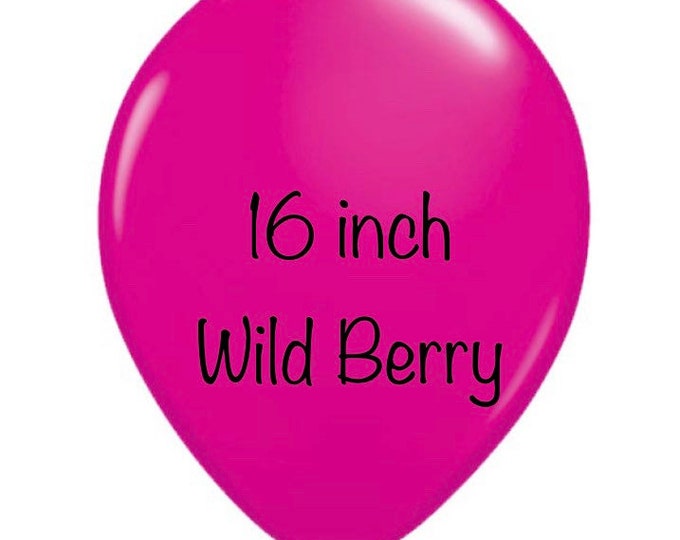 16 inch Wild Berry Balloons | Hot Pink Birthday Party Decor | Hot Pink Bachelorette Party Decor | Tropical Bridal Shower | Let’s Flamingle