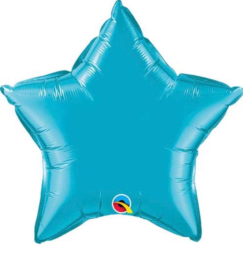 Birthday Party Decor Out of This World Turquoise Star Balloon Galaxy Birthday Balloons Blue Star Twinkle Little Star Balloons