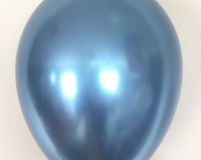 Chrome Blue Balloons | Chrome Balloons | Blue Birthday Party Decor | Blue Bridal Shower Decor | Blue Baby Shower Decorations