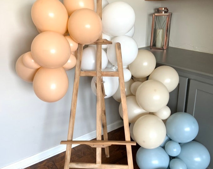 Peach and Fog Balloon Garland | Boho Bridal Shower Decor | Neutral Baby Shower | Boho Balloon Garland | Boho Chic Balloon Garland |