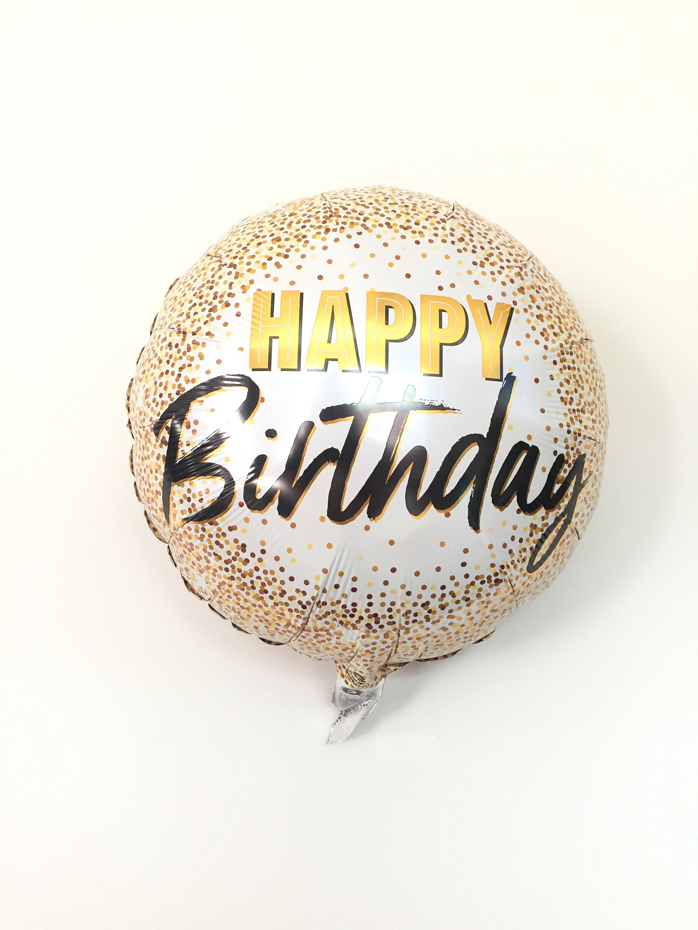 Happy Birthday Balloons | Gold Birthday Party Decor ...