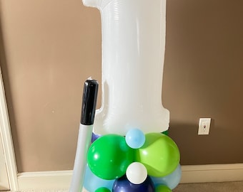 Golf Balloon Tower Kit | Golf Balloons | Hole in One Birthday Party | Fore Birthday Party | Little Caddie Balloons | Golf Ball Tower Kit