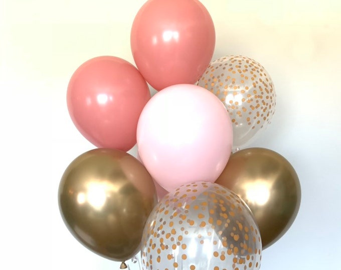 Pastel Matte Pink Balloons | Pink Blush Balloons | Blush Bridal Shower Decor | Blush Baby Shower | Blush Birthday Balloons