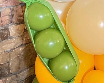 Sweet Pea Balloon Kit | Green Pea Balloons | Our Little Sweet Pea is One Birthday | Peas in a Pod Twins Birthday Balloons Sweet Pea Pod Only