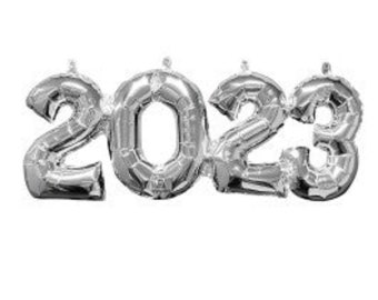 2023 Graduation Balloons | Graduation Party Balloons | Class of 2023 | 2023 New Year’s Eve Party Balloons | Hello 2023 | Silver 2023 Balloon