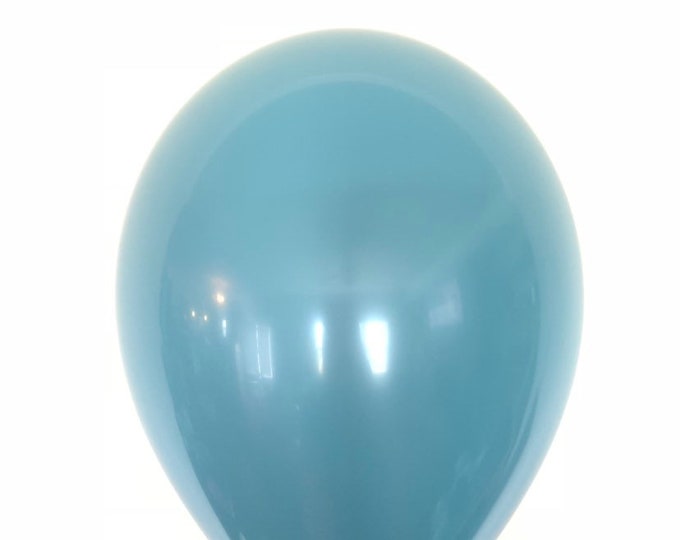 Steel Blue Balloons | Blue Latex Balloons | Dusty Blue Birthday Party Decor | Something Blue Bridal Shower Decor | Blue Baby Shower Decor