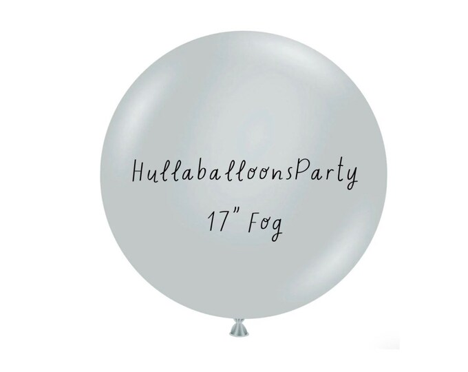 17 inch Fog Balloons | Matte Blue Birthday Party Decor | Pale Blue Baby Shower Party Decor | Gray Blue Bridal Shower