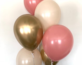 Blush and Rose Balloons | Blush Wedding Decor | Rose Wedding Decor | Rosewood Balloons | Rose Bridal Shower Decor