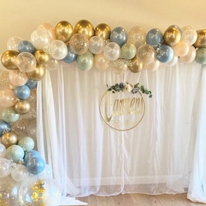 Sage Green Balloon Garland Kit | Sage Green and Blue Balloon Garland | Sage Green Wedding Garland | Slate Blue Bridal Shower Decor