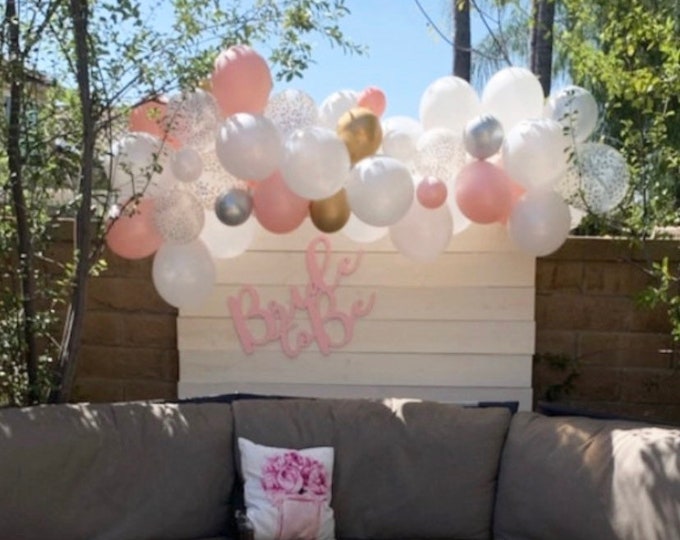 Pink Blush and White Balloon Garland Kit | Blush Bridal Shower Decor | Blush Baby Shower | Blushing Bride To Be