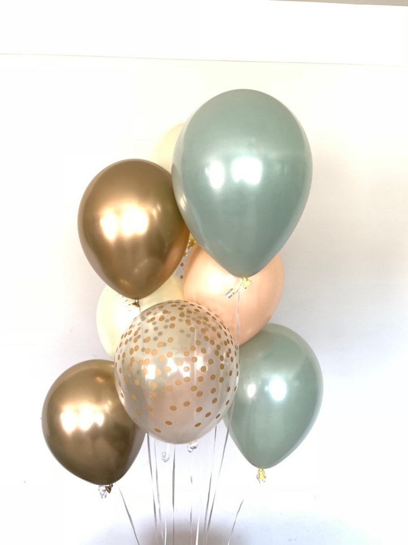 Sage Green Balloons | Light Green Wedding Decor | Green and Gold ...
