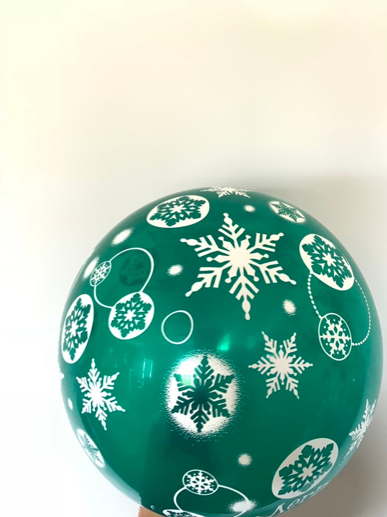 Merry Christmas Balloons Christmas Party Decor Snowflake Balloons Kids Christmas Party Green Christmas Balloons