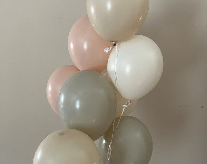 Blush and Cream Balloons | Muted Balloon Bouquet | Blush Balloons | Blush Baby Shower | Blush Bridal Shower Decor