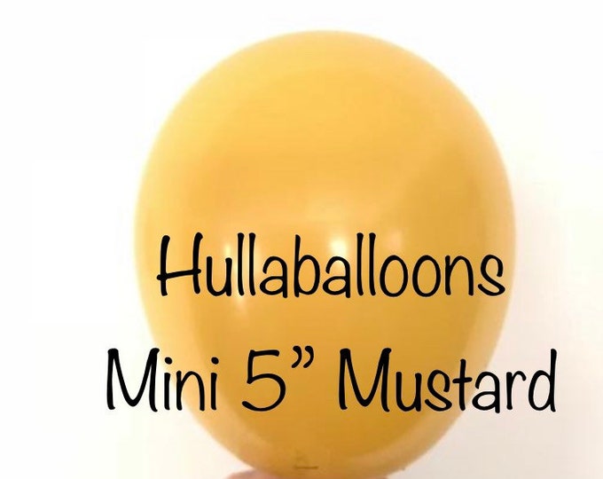 Mini Mustard Balloons | Neutral Balloons | Mini 5” Latex Balloons | Mustard Balloon Garland | Balloon Artist | Fall Balloon Decor