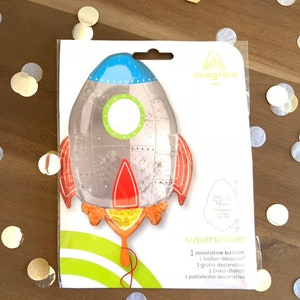 Spaceship Balloon | Galaxy Birthday Balloons | Astronaut Birthday Party | Out Of This World Birthday Party Decor | Galaxy Balloons | Rocket