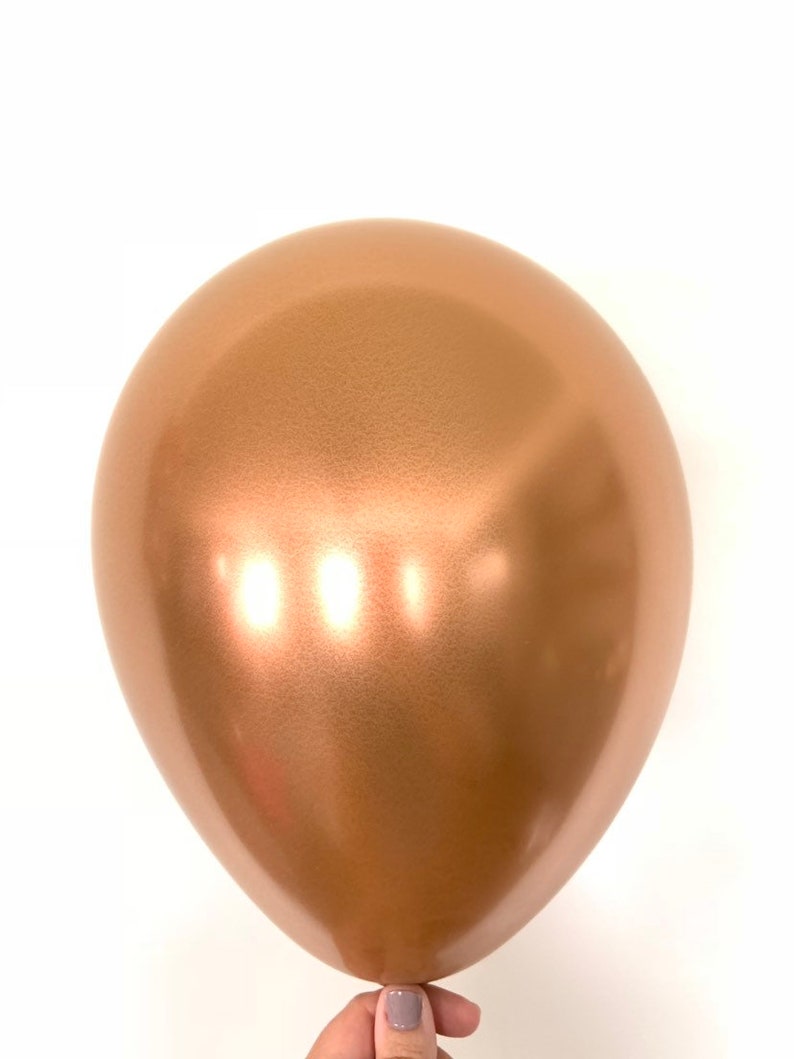 Copper Bridal Shower Decor Copper Latex Balloons Chrome Birthday Party Decor Fall Baby Shower Decor Chrome Copper Balloons
