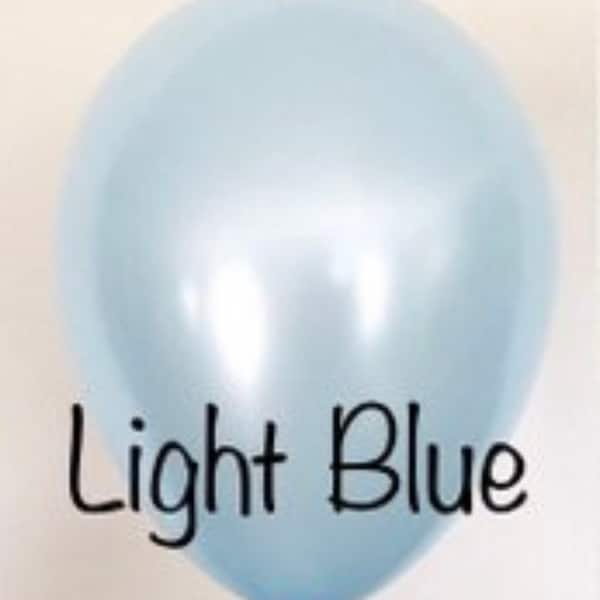Light Blue Balloons | Blue Latex Balloons | Light Blue Birthday Party Decor | Something Blue Bridal Shower Decor | Blue Baby Shower Decor