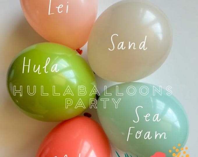 Aloha Balloons | Beach Balloons | Surf’s Up Birthday | Baby on Board Baby Shower | Balloons for Baby Block Boxes | First Wipeout Birthday