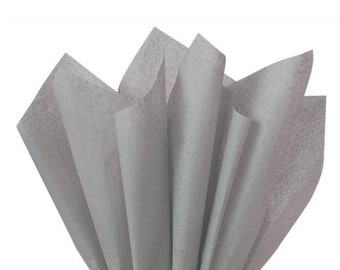 Gray Tissue Paper | 24 Sheets Gray Tissue Paper | 20”x 30” Tissue Paper Sheets | Grey Party Decor | Grey Gift Wrap | Gray Baby Shower
