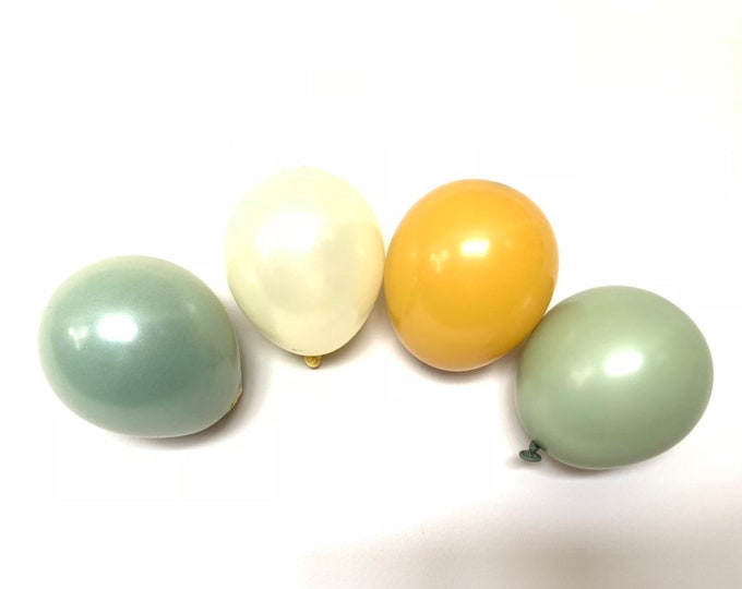 Mini Sage and Citrus Balloons | Mini Sage Balloons | Mini 5” Latex Balloons | Sage and Citrus Bridal Shower | Bumblebee Baby Shower Decor