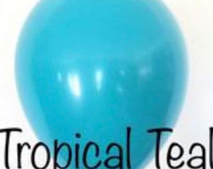 Tropical Teal Balloons | Teal Balloons | Tropical Balloons | Aqua Birthday Party | Teal Bridal Shower Decor | Teal Baby Shower