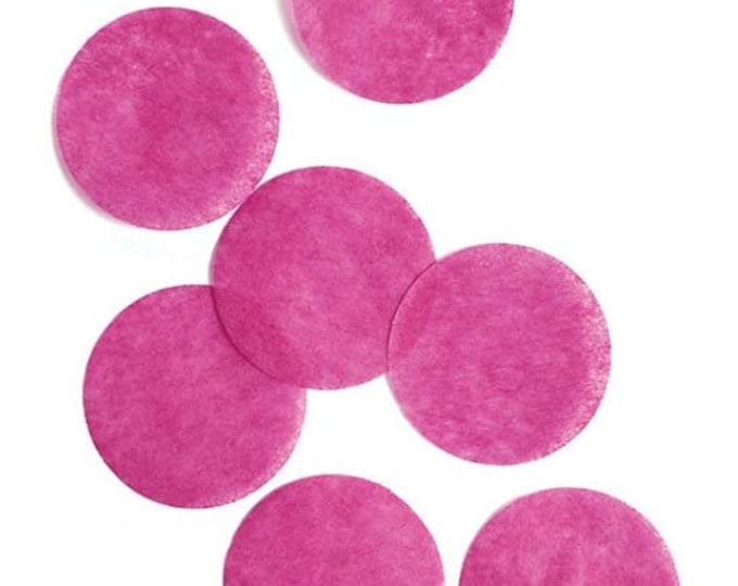 Hot Pink Confetti | Hot Pink Gender Reveal Confetti | Girl Baby Shower Decor | Pink Bridal Shower Decor | 1" Pink Tissue Paper Confetti