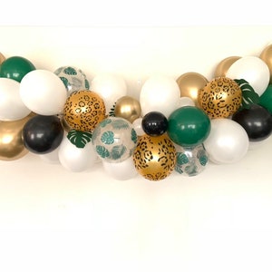 Safari Balloon Garland | Safari Baby Shower Decor | Jungle Birthday Balloon Garland | Leopard Print Balloons | Wild One Birthday | Animal