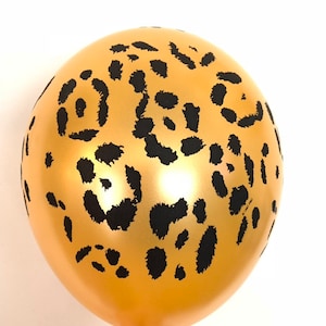 Leopard Print Balloons | Cheetah Latex Balloons | Sweet 16 Birthday Party Decor | Animal Print Balloons | Bachelorette Party Balloons