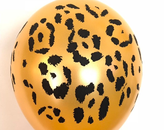 Leopard Print Balloons | Cheetah Latex Balloons | Sweet 16 Birthday Party Decor | Animal Print Balloons | Bachelorette Party Balloons