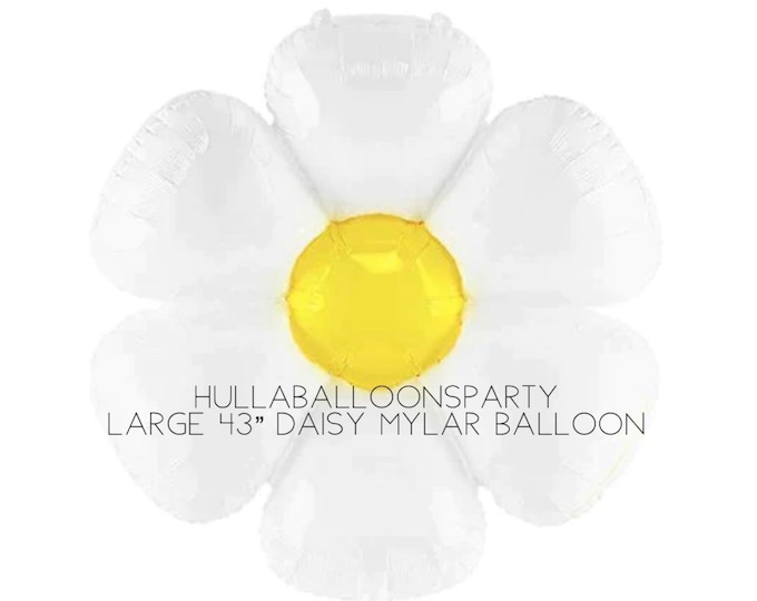 Large Daisy Mylar Balloon | Boho Baby Shower | Boho Bridal Shower | Boho Birthday Balloons | Two Groovy Birthday