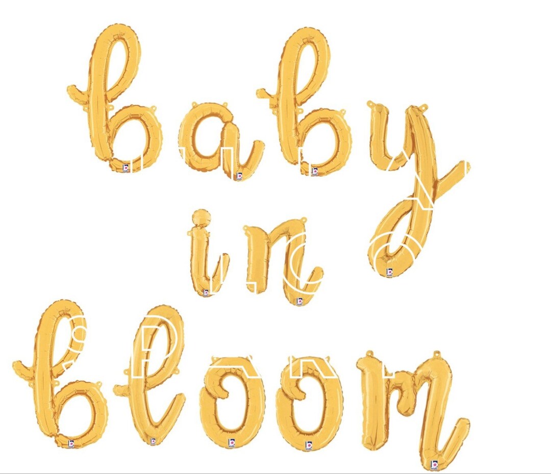 Gold Baby in Bloom Balloons First Birthday Balloons Etsy