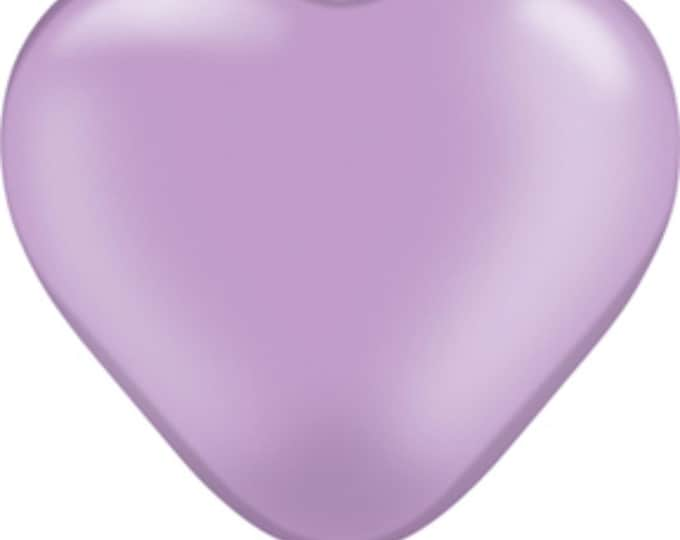 Mini Lavender Heart Balloons | 5” Latex Heart Balloons | Galentines Day Party Decor | Purple Heart Birthday Balloons | Be Mine Valentine