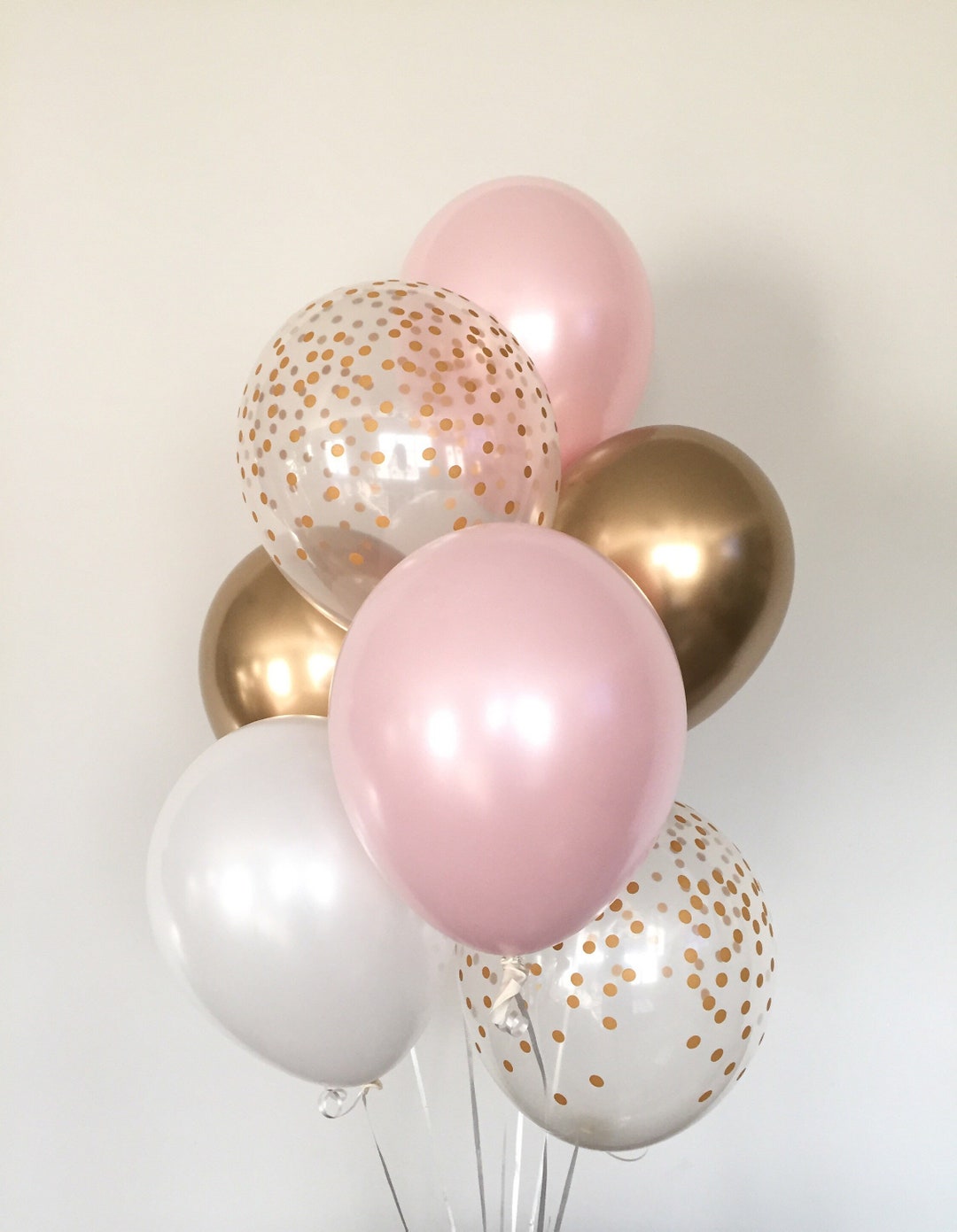 Pink Blush Balloons Blush and Gold Balloons Gold and Blush Balloons Blush Bridal Shower Decor Blush Baby Shower Etsy