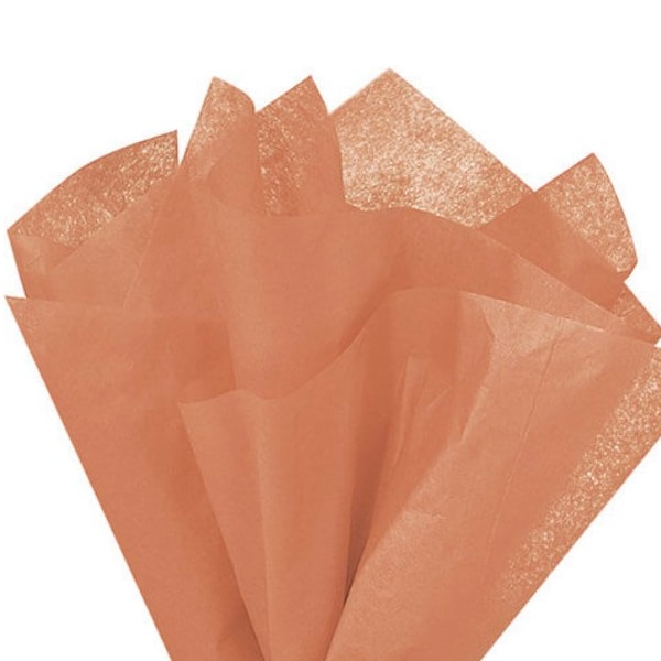 Terra Cotta Tissue Paper | 24 Sheets Terra Cotta Tissue Paper | 20”x 30” Tissue Paper Sheets | Deep Orange Party Decor |