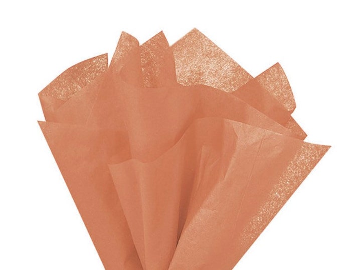 Terra Cotta Tissue Paper | 24 Sheets Terra Cotta Tissue Paper | 20”x 30” Tissue Paper Sheets | Deep Orange Party Decor |