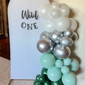 Woodland Balloon Garland | Forest Green and White Balloons | Winter Woodland Baby Shower | Woodland Bridal Shower | Enchanted Forest Wedding