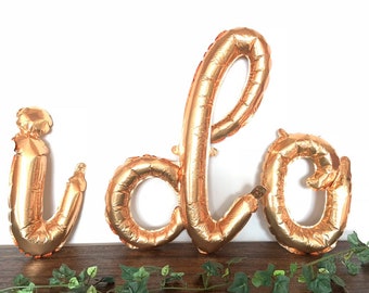 Gold Wedding Balloons | I Do Balloons | Bridal Shower Balloons | Gold Bridal Shower Decor |  Bridal Shower Brunch Banner | Gold Script Ballo