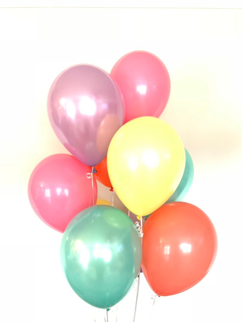 Pastel Rainbow Balloons, Pink and Mint Balloon Bouquet, Spring Balloon  Bouquet, Unicorn Balloons