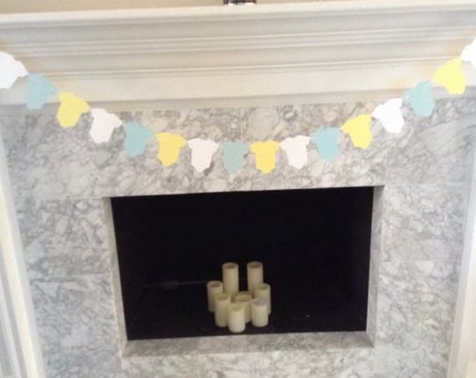 Yellow and Mint Baby Banner | Yellow Baby Garland | Gender Neutral Baby Shower Decor | Twins Baby Banner | Yellow and Blue