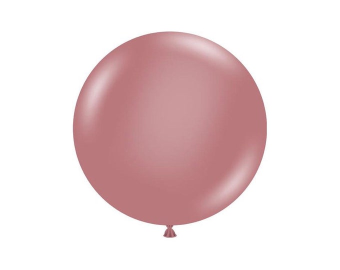 24” Canyon Rose Balloons | Jumbo Rose Latex Balloons | Rose Birthday Party Decor | Mauve Bridal Shower Decor