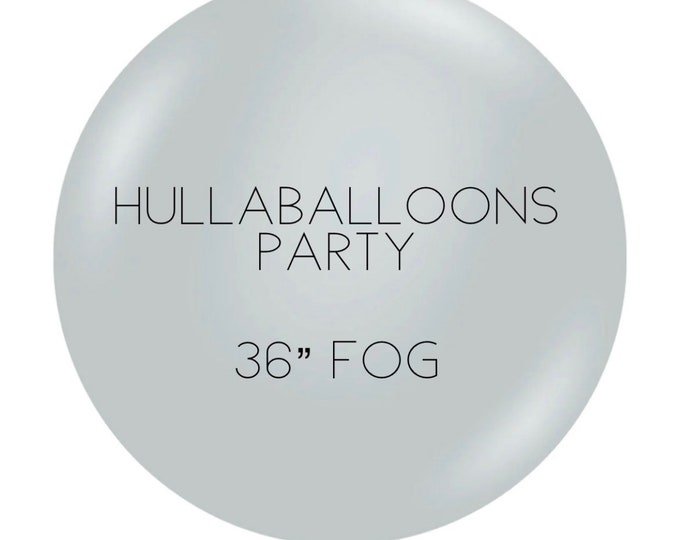 Jumbo 36” Fog Latex Balloons | Large Blue Gray Balloon | 36" Gray Blue Balloons | Blue Baby Shower Decor