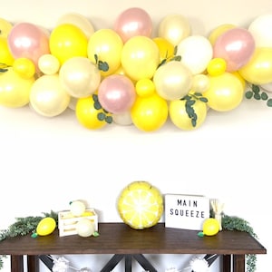 Pink Lemon Balloon Garland She Found Her Main Squeeze Bridal Shower Decor Love is Sweet Baby Shower It's Sweet To Be One First Birthda image 1