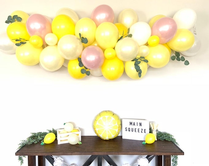 Pink Lemon Balloon Garland | She Found Her Main Squeeze Bridal Shower Decor | Love is Sweet Baby Shower | It's Sweet To Be One First Birthda