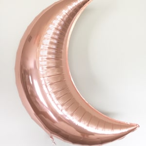 Twinkle Little Star Balloons | Rose Gold Moon Balloon | Birthday Party Decor | Galaxy Birthday Balloons | Baby Shower Decor